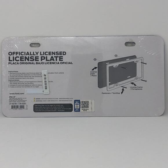 Pilot Automotive LP-021B Stainless Steel Official Ford 3D License Plate Sealed - Picture 4 of 6